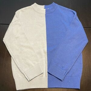 Sovere light blue darker blue sweater